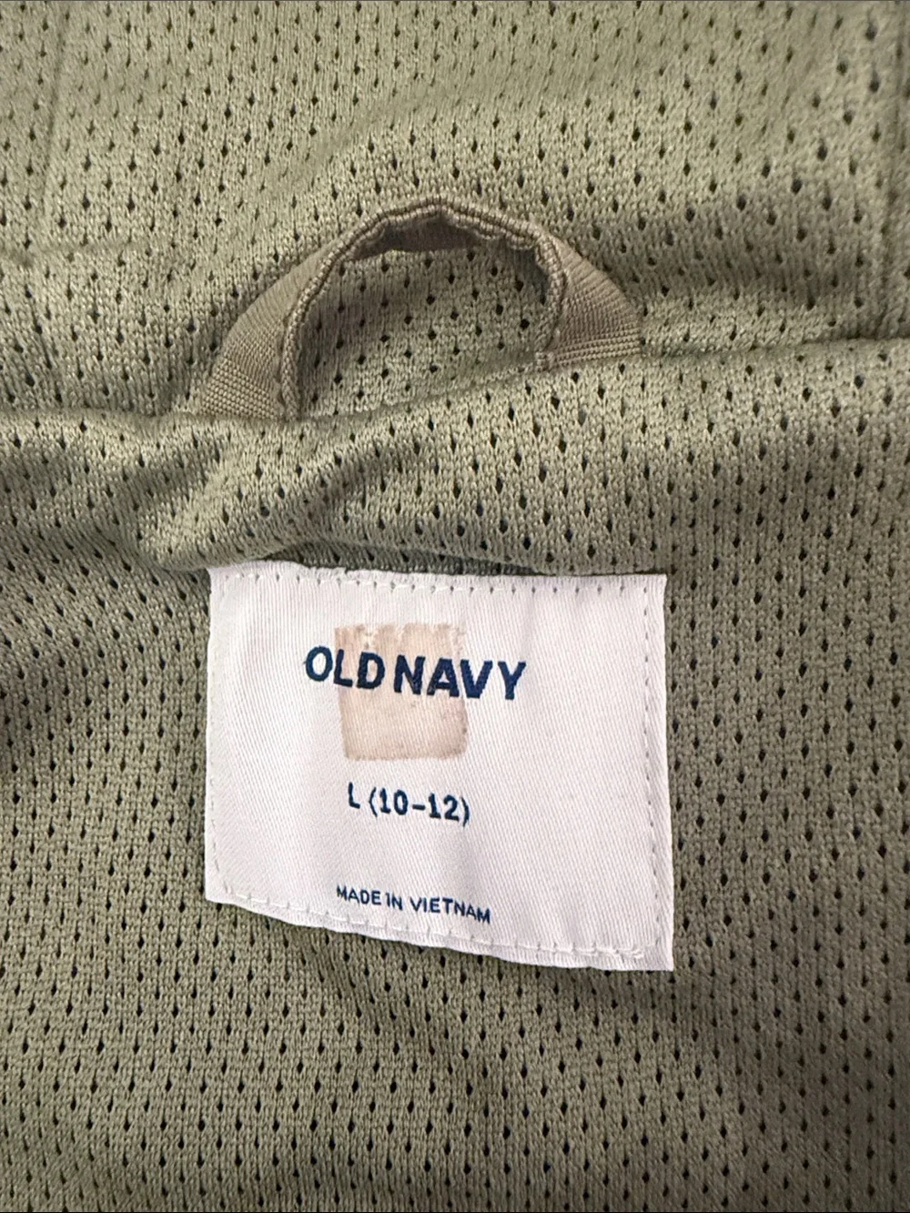 Girls Old Navy Olive Utility Hooded Jacket for Kids size L 10-12